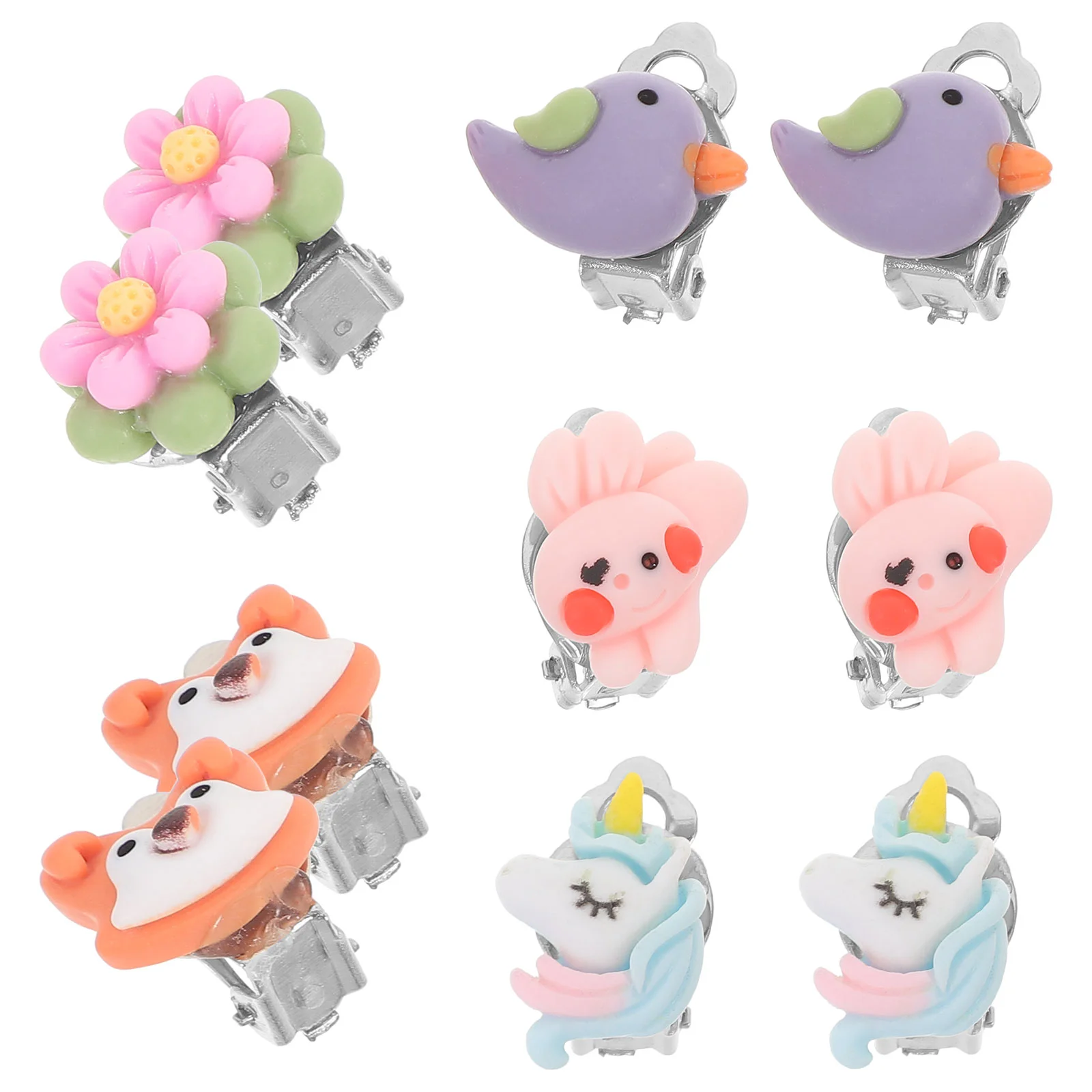 5 Pairs Girls Ear Clips For Kids Decorations Creative Jewelries Earrings Pendants Clip-on Ornaments Cartoon Princess Set
5 Pairs Girls Ear Clips For Kids Decorations Creative Jewelries Earrings Pendants Clip-on Ornaments Cartoon Princess Set