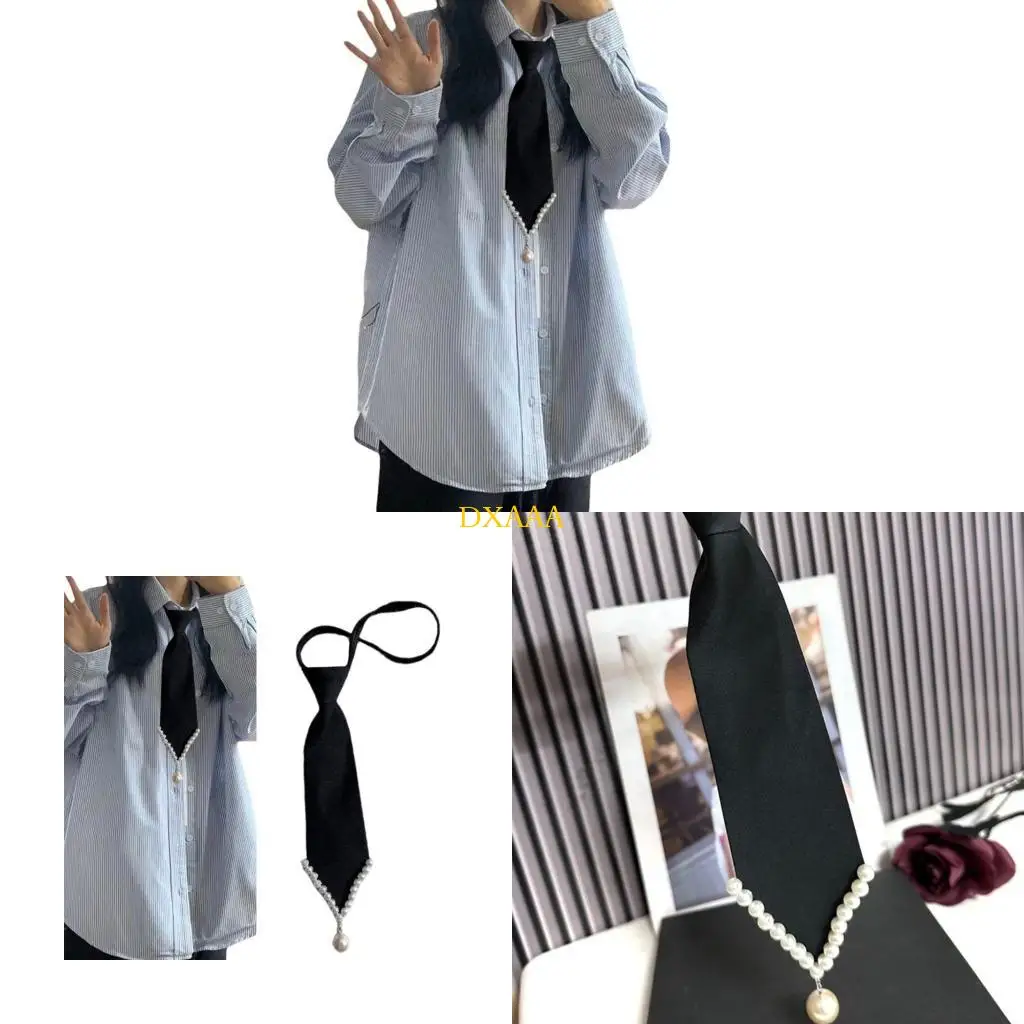 DXAA JK Униформа черных галстуков декоративные жемчужные воротницы Япония Сейфуку аксессуары
DXAA JK Униформа черных галстуков декоративные жемчужные воротницы Япония Сейфуку аксессуары