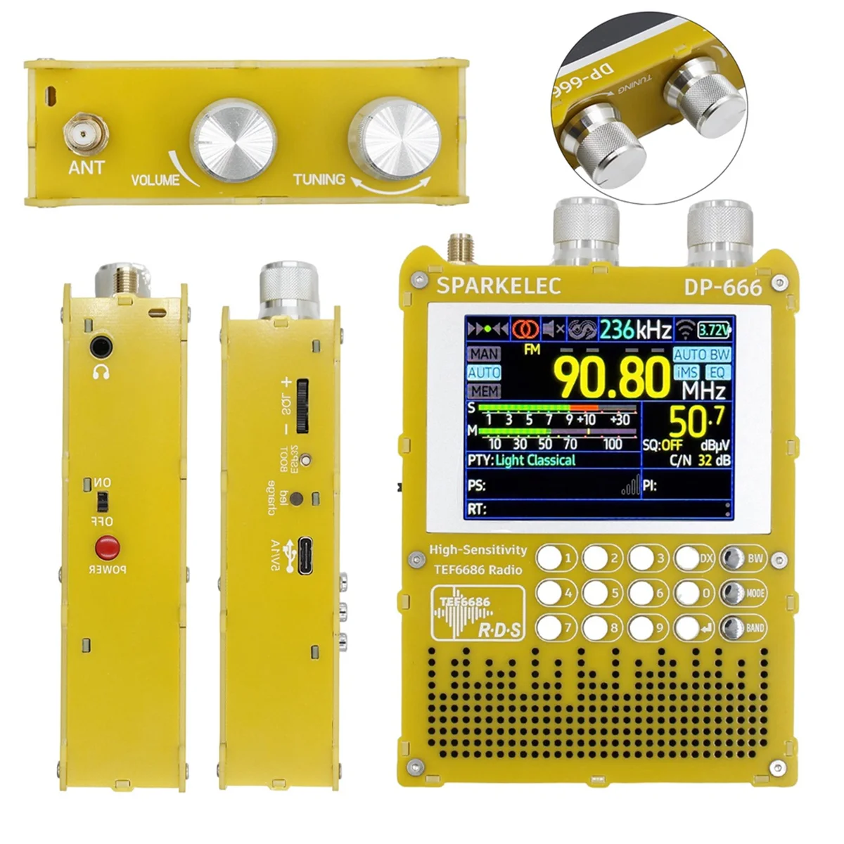 2025+DP-666 TEF6686 Radio 2.8-Inch IPS Touch Screen High Sensitivity Receiver Full Band FM LW MW SW Radio
2025+DP-666 TEF6686 Radio 2.8-Inch IPS Touch Screen High Sensitivity Receiver Full Band FM LW MW SW Radio