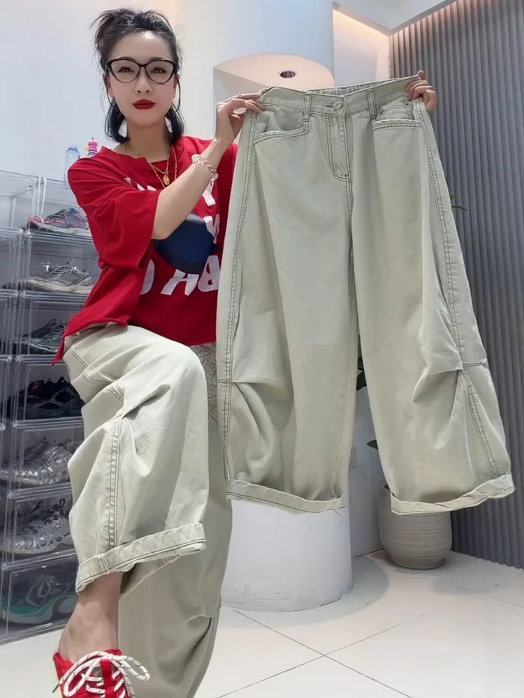 American Style Wide Leg Jeans Women Summer Thin New Large Size Fat MM Slim Loose Nine Point Straight Tube Pants Casual High W...
American Style Wide Leg Jeans Women Summer Thin New Large Size Fat MM Slim Loose Nine Point Straight Tube Pants Casual High W...