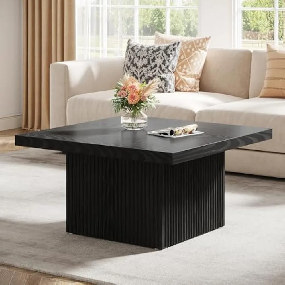 Square Coffee Table, 31.5-inch Fluted Coffee Table, Mid-century Modern Living Room Table, Large Cocktail Table For Living Room,
Square Coffee Table, 31.5-inch Fluted Coffee Table, Mid-century Modern Living Room Table, Large Cocktail Table For Living Room,
