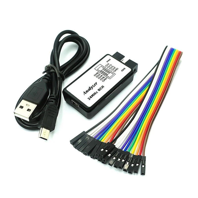 8-Channel 24MHz USB Logic Analyzer for ARM FPGA & MCU Debugging Electronic Components
8-Channel 24MHz USB Logic Analyzer for ARM FPGA & MCU Debugging Electronic Components