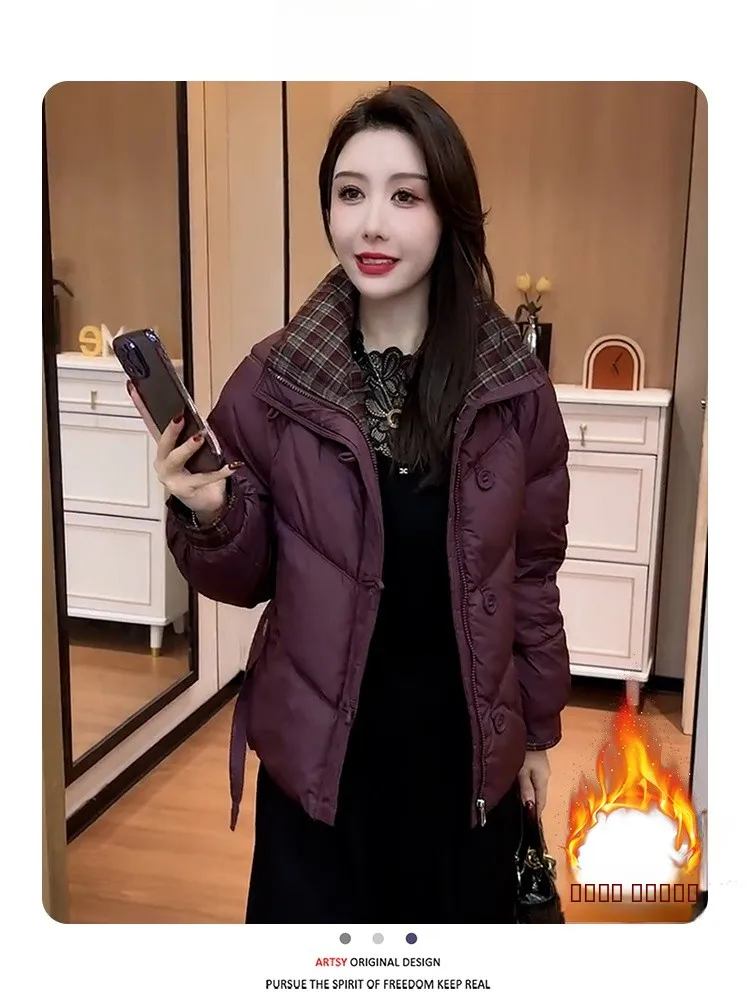 Faionable Thiened down Cotton Jaet Women's Winter Coat Sli Slimming Warm Stand Collar Zipper Closure ort Sle
Faionable Thiened down Cotton Jaet Women's Winter Coat Sli Slimming Warm Stand Collar Zipper Closure ort Sle