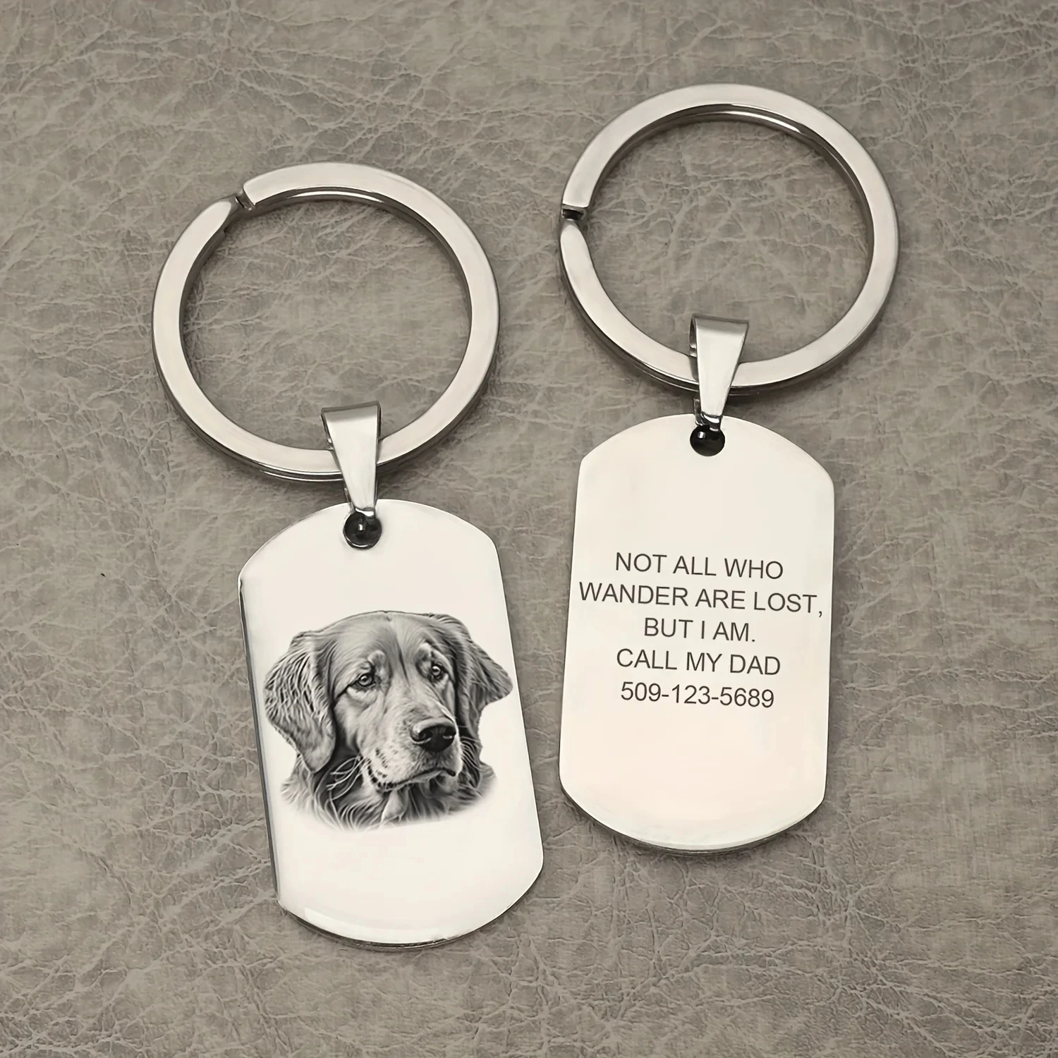 Personalized Laser Engraved Keychain Stainless Steel Dog Tag Custom Photo Text Engraving Metal Keyring Pet Memorial Couple Gift
Personalized Laser Engraved Keychain Stainless Steel Dog Tag Custom Photo Text Engraving Metal Keyring Pet Memorial Couple Gift