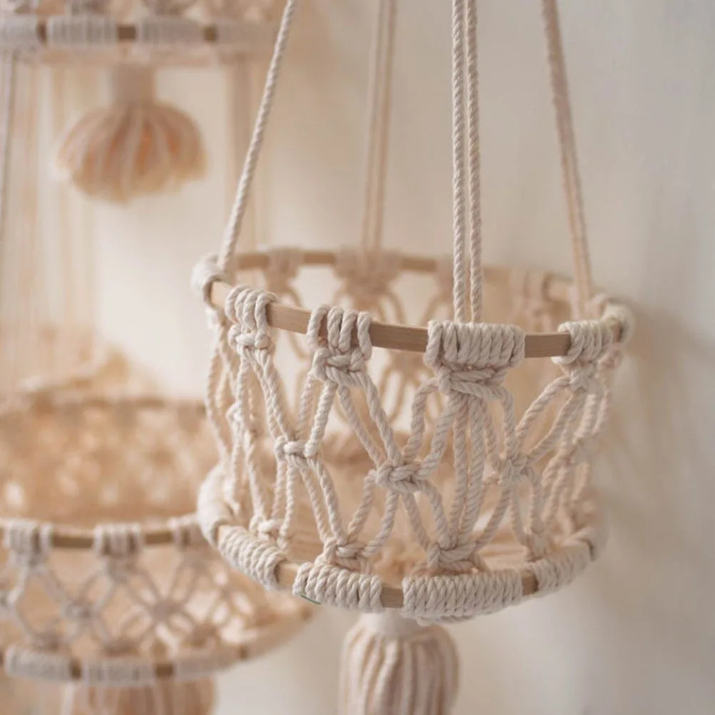 Hanging Storage Basket Cotton Rope Woven Fruit Vegetable Organizer for Kitchen Bathroom Balcony Patio Decorative Household
Hanging Storage Basket Cotton Rope Woven Fruit Vegetable Organizer for Kitchen Bathroom Balcony Patio Decorative Household