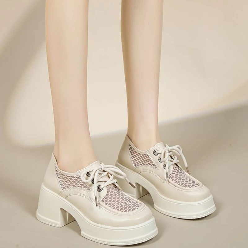 Women's British Style Leather Loafers Summer Breathable Perforated 2026 New Fashion Thick Sole Elevator Trendy Casual Shoes
Women's British Style Leather Loafers Summer Breathable Perforated 2026 New Fashion Thick Sole Elevator Trendy Casual Shoes