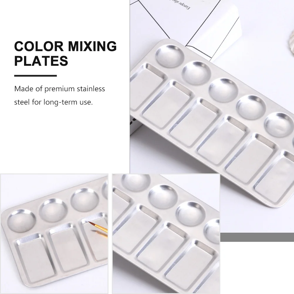 2 Pcs Stainless Steel Palette Watercolor Paint Rack Tray Drawing Trays Drawstring Student
2 Pcs Stainless Steel Palette Watercolor Paint Rack Tray Drawing Trays Drawstring Student