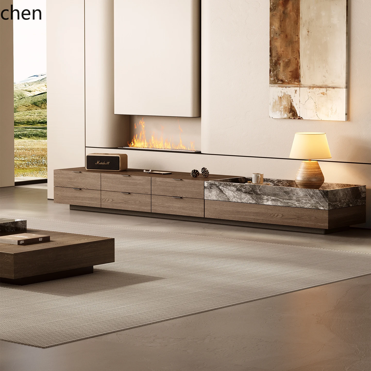 QZT Natural Luxury Stone Solid Wood Storage TV Cabinet Living Room Household Floor Cabinet
QZT Natural Luxury Stone Solid Wood Storage TV Cabinet Living Room Household Floor Cabinet