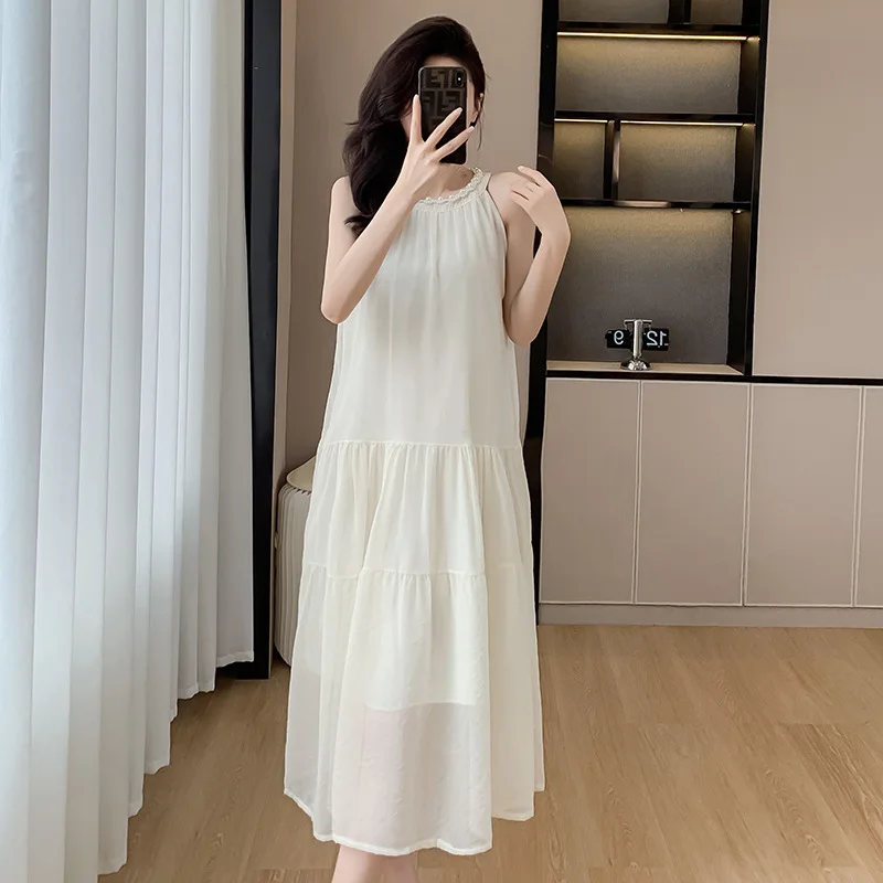 Women's Halter Summer 2024 New Elegant Sleeveless off-Shoulder Large Swing Sling Midi Dress
Women's Halter Summer 2024 New Elegant Sleeveless off-Shoulder Large Swing Sling Midi Dress
