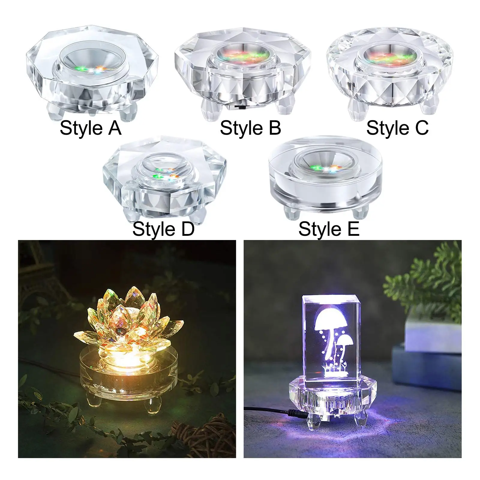 Crystal LED Light Base Flashing Automaticly Multi Functional USB Lamp Pedestal for Show 3D Crystal Photo Cup Jewelry Decoration
Crystal LED Light Base Flashing Automaticly Multi Functional USB Lamp Pedestal for Show 3D Crystal Photo Cup Jewelry Decoration