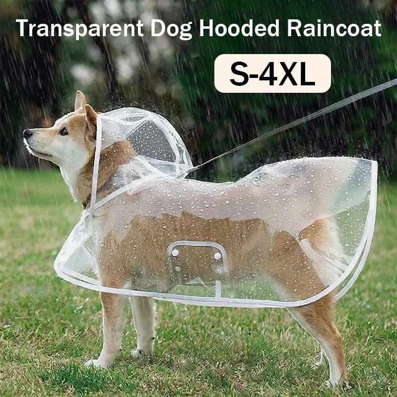 Transparent Dog Hooded Raincoat Adjustable Snap Buttons Waterproof Dogs Rain Poncho Pets Apparel for Rainy Snowy Outdoor Walking
Transparent Dog Hooded Raincoat Adjustable Snap Buttons Waterproof Dogs Rain Poncho Pets Apparel for Rainy Snowy Outdoor Walking