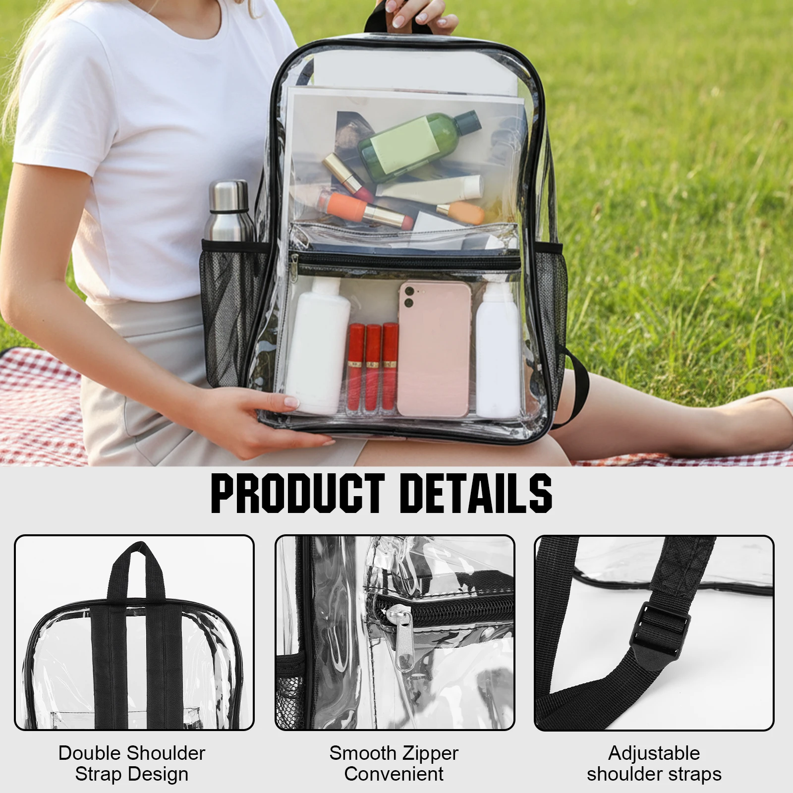 Набор из 50 прозрачных рюкзаков из ПВХ, водонепроницаемые, 15 дюймов, для колледжа, путешествий, спорта, работы, одобренные для использования на стадионах
Набор из 50 прозрачных рюкзаков из ПВХ, водонепроницаемые, 15 дюймов, для колледжа, путешествий, спорта, работы, одобренные для использования на стадионах