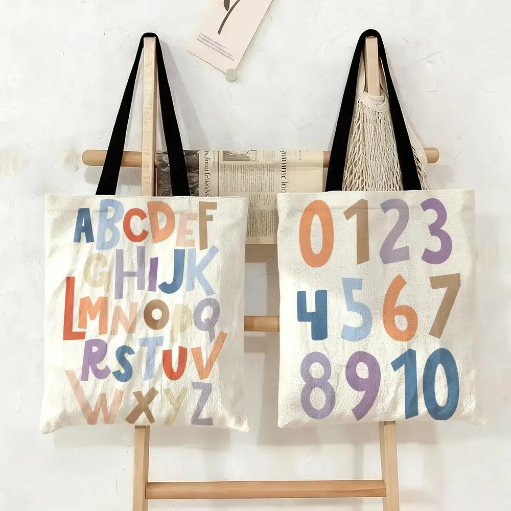 Children German Learning Storage Bags Canvas Tote Bag Large Capacity Double-Sided Print Reusable Shopping Bag Shoulder Bag
Children German Learning Storage Bags Canvas Tote Bag Large Capacity Double-Sided Print Reusable Shopping Bag Shoulder Bag