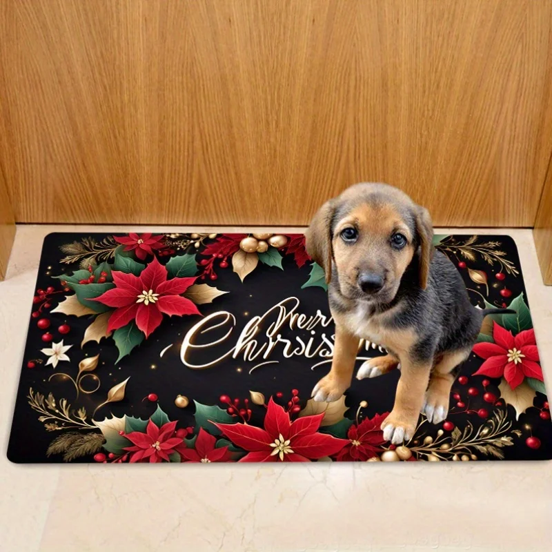 Merry Christmas Poinsettia Flowers Entrance Door Mat Winter Xmas Balcony Hallway Laundry Bath
Merry Christmas Poinsettia Flowers Entrance Door Mat Winter Xmas Balcony Hallway Laundry Bath