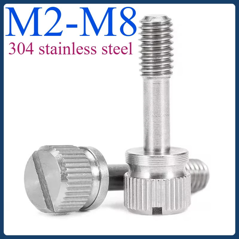 304 Stainless Steel Knurled Thumb Screws - M2-M8 Slotted Hand-Tighten Screws, Anti-Loosening One-Word Slot
304 Stainless Steel Knurled Thumb Screws - M2-M8 Slotted Hand-Tighten Screws, Anti-Loosening One-Word Slot