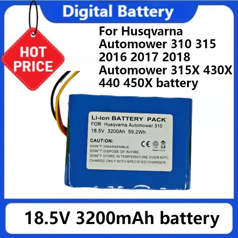 For Husqvarna Automower 310 315 2016 2017 2018 Automower 315X 430X 440 450X 3200mAh Robotic Lawn Mowers Battery 
For Husqvarna Automower 310 315 2016 2017 2018 Automower 315X 430X 440 450X 3200mAh Robotic Lawn Mowers Battery