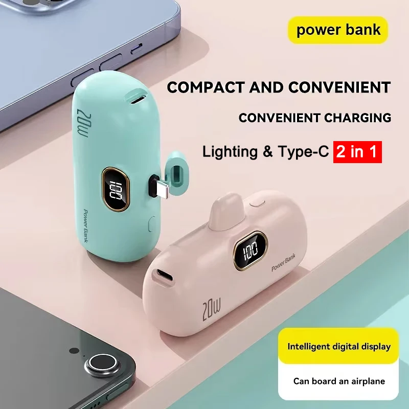 Mini Power Bank Portable Charger Wireless Capsule Powerbank Fast Charging Emergency External Battery for IPhone Xiaomi Huawei
Mini Power Bank Portable Charger Wireless Capsule Powerbank Fast Charging Emergency External Battery for IPhone Xiaomi Huawei