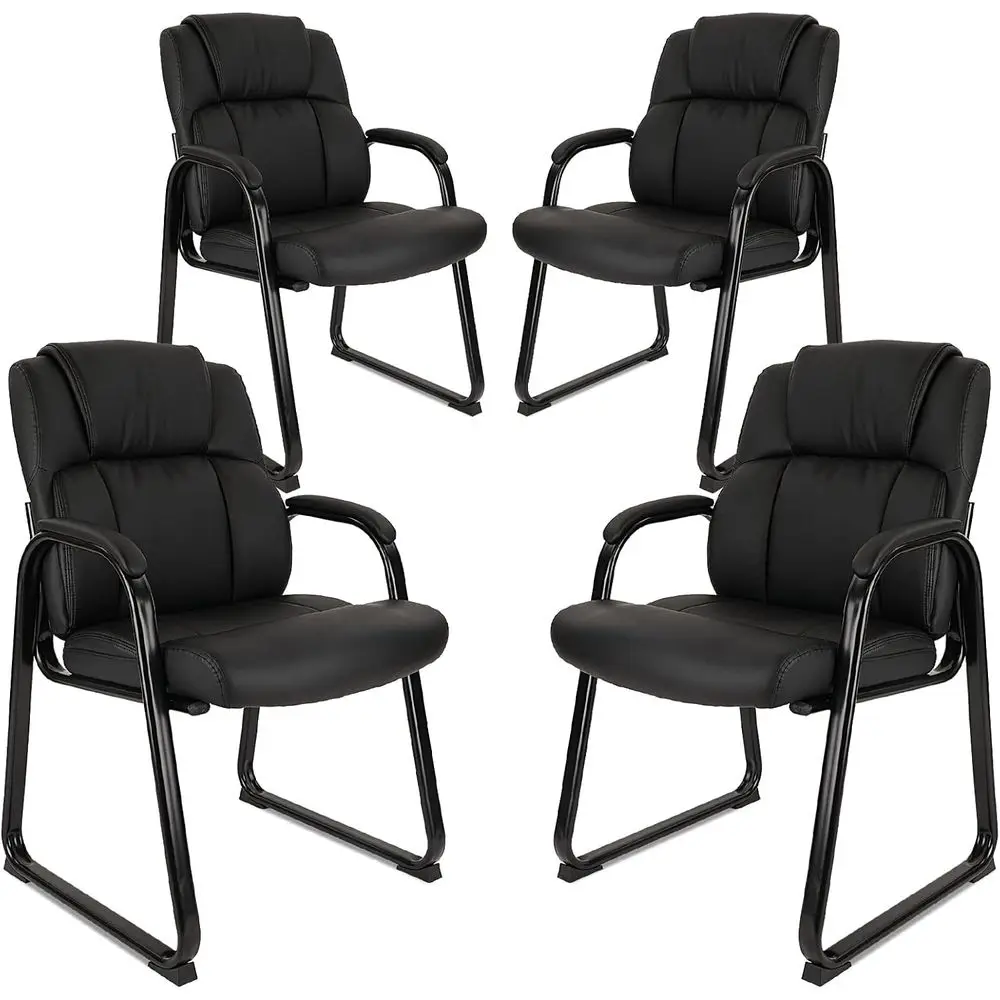 Ergonomic Black Office Chairs with Arms, Set of 4, Ideal for Conference Rooms and Waiting Areas, PU Leather, Suitable for Home a
Ergonomic Black Office Chairs with Arms, Set of 4, Ideal for Conference Rooms and Waiting Areas, PU Leather, Suitable for Home a