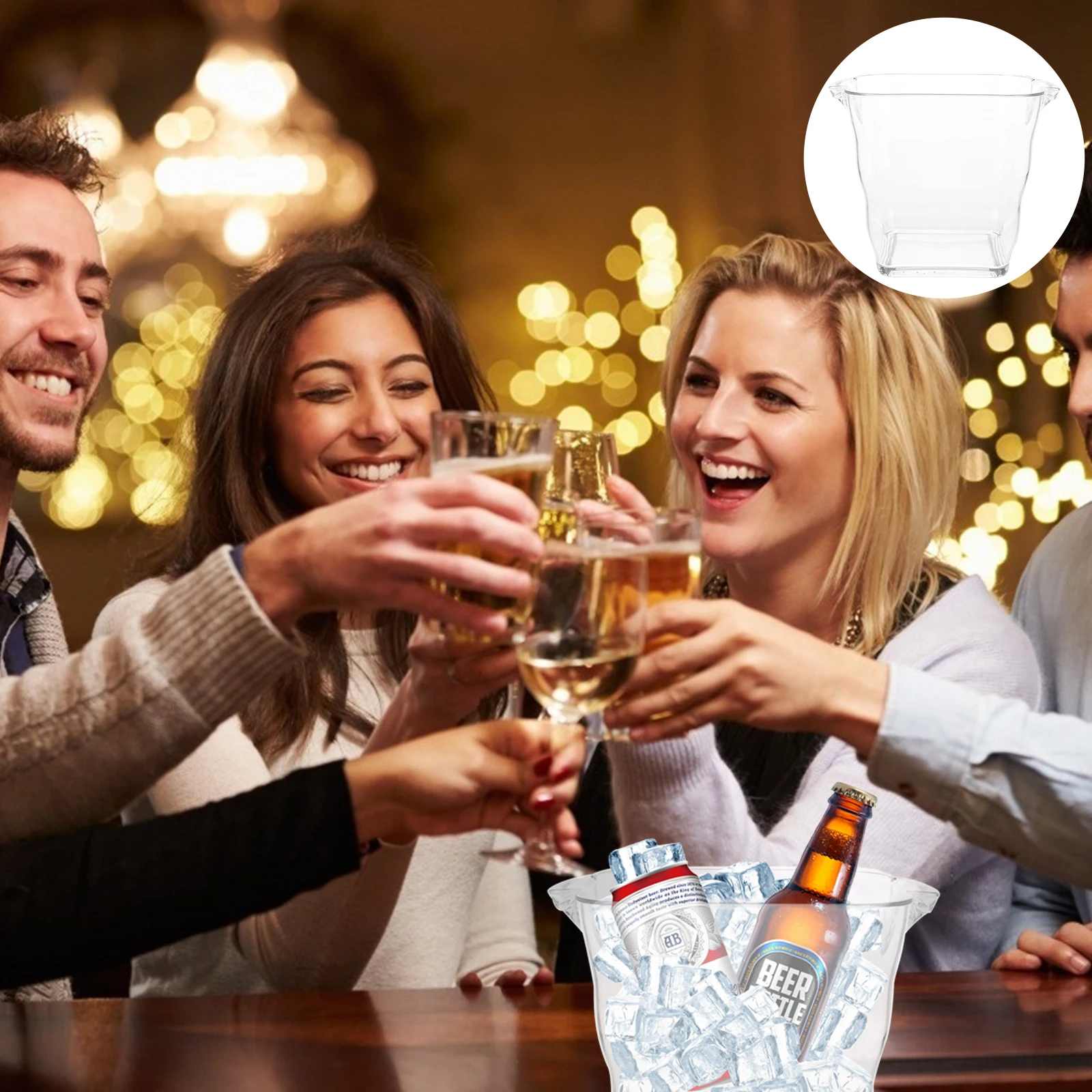 Acrylic Bucket Beer Storage Can Red Cooler Tub Ice Holder Stylish Practical Bar Accessories
Acrylic Bucket Beer Storage Can Red Cooler Tub Ice Holder Stylish Practical Bar Accessories