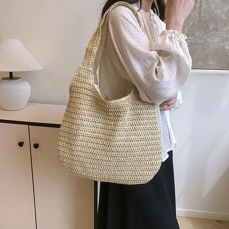 Fashion Rattan Women Shoulder Bags Woven Female Handbags Large Capacity Summer Beach Straw Bags Casual Tote Purses 2 Sa860519d97a047b6ab9ad2d7b0c8221dk