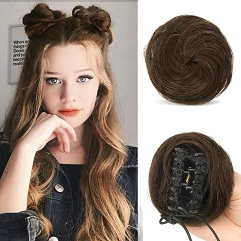 2-piece mini claw clip hair bun messy Cat's ears hair bun hair extension synthetic doughnut wig accessories
2-piece mini claw clip hair bun messy Cat's ears hair bun hair extension synthetic doughnut wig accessories