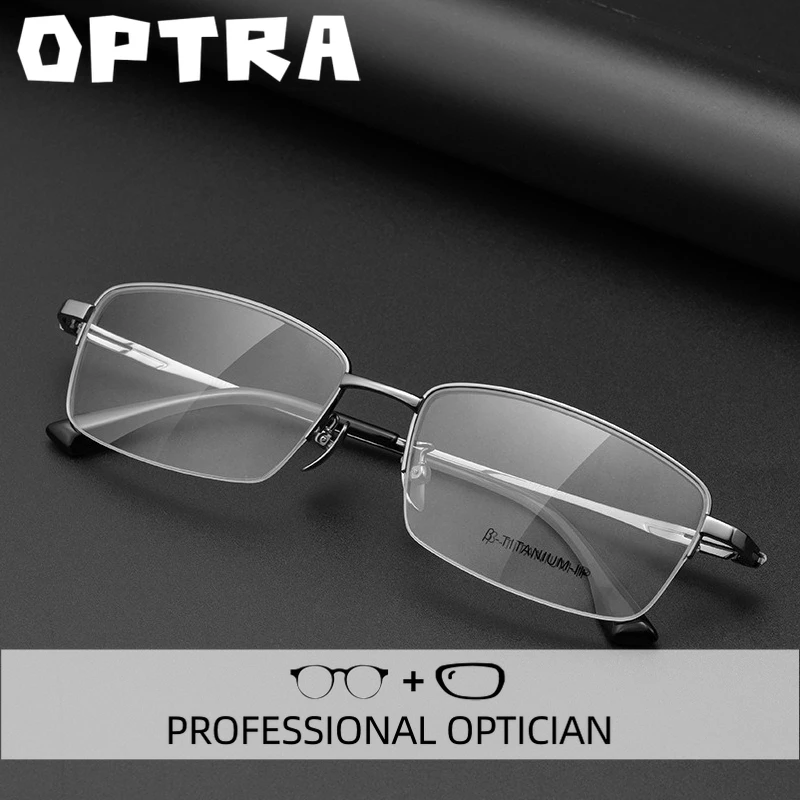 OPTRA Ultralight Business HalfFrame Reading Glasses Men AntiBlue Ray Photochromic Eyeglasses Custom Prescription Optical Eyewear
OPTRA Ultralight Business HalfFrame Reading Glasses Men AntiBlue Ray Photochromic Eyeglasses Custom Prescription Optical Eyewear