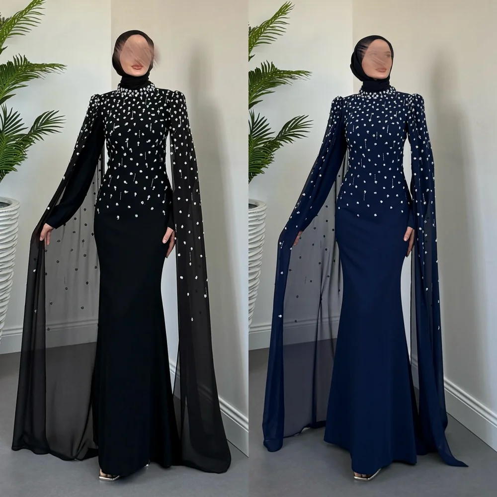 Customized Jersey Rhinestone Sparkle High Collar Trumpet Long Dresses Bespoke Occasion Evening Party Gown Formal فساتين الحفلات
Customized Jersey Rhinestone Sparkle High Collar Trumpet Long Dresses Bespoke Occasion Evening Party Gown Formal فساتين الحفلات