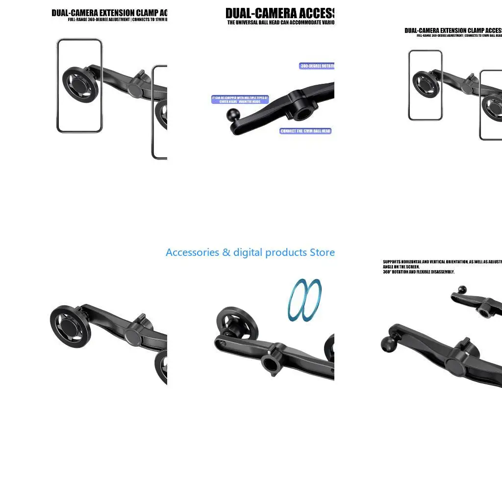 77JD 17mm Ball Mount Adapter 1 to 2 Head Joint Extension Connector Base for Magnetic Phone Brackets
77JD 17mm Ball Mount Adapter 1 to 2 Head Joint Extension Connector Base for Magnetic Phone Brackets