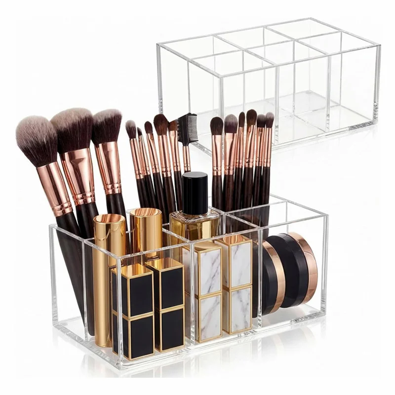 Clear Acrylic Makeup Brush Holder Organizer 6-slot Cosmetic Brushes Storage Organizer Pencil Holder For Vanity Countertop
Clear Acrylic Makeup Brush Holder Organizer 6-slot Cosmetic Brushes Storage Organizer Pencil Holder For Vanity Countertop