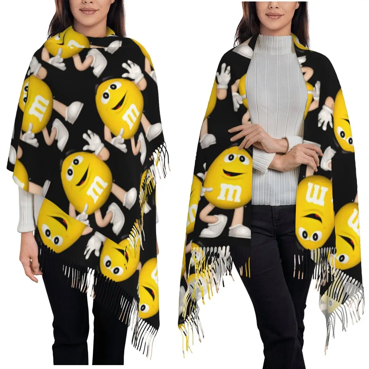 Конфеты M и M Шоколадный мем Шарф Шарфы с кисточками Женские мягкие теплые шали и накидки Длинная осенне-зимняя шаль
Конфеты M и M Шоколадный мем Шарф Шарфы с кисточками Женские мягкие теплые шали и накидки Длинная осенне-зимняя шаль