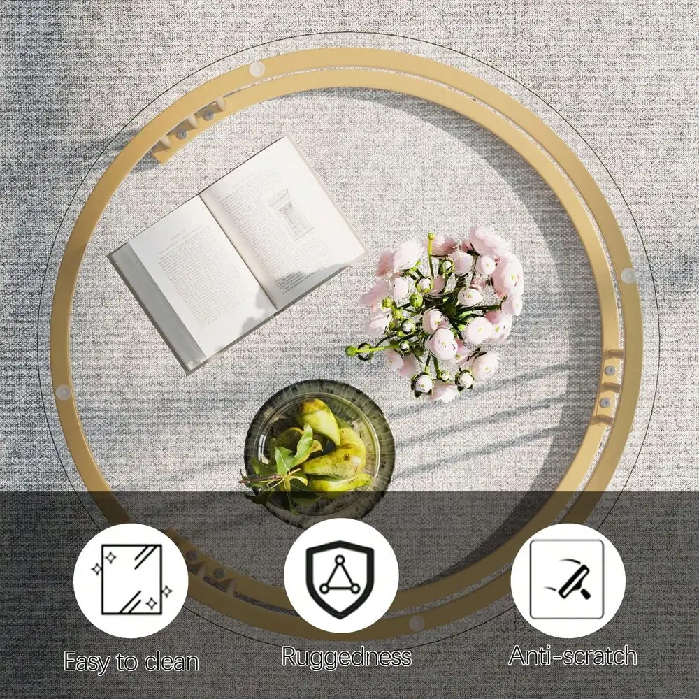 Coffee Table 23.6 Round Coffee Table Set Of 2 Glass Nesting Table With Metal Frame Tables For Living Room Bedroom
Coffee Table 23.6 Round Coffee Table Set Of 2 Glass Nesting Table With Metal Frame Tables For Living Room Bedroom