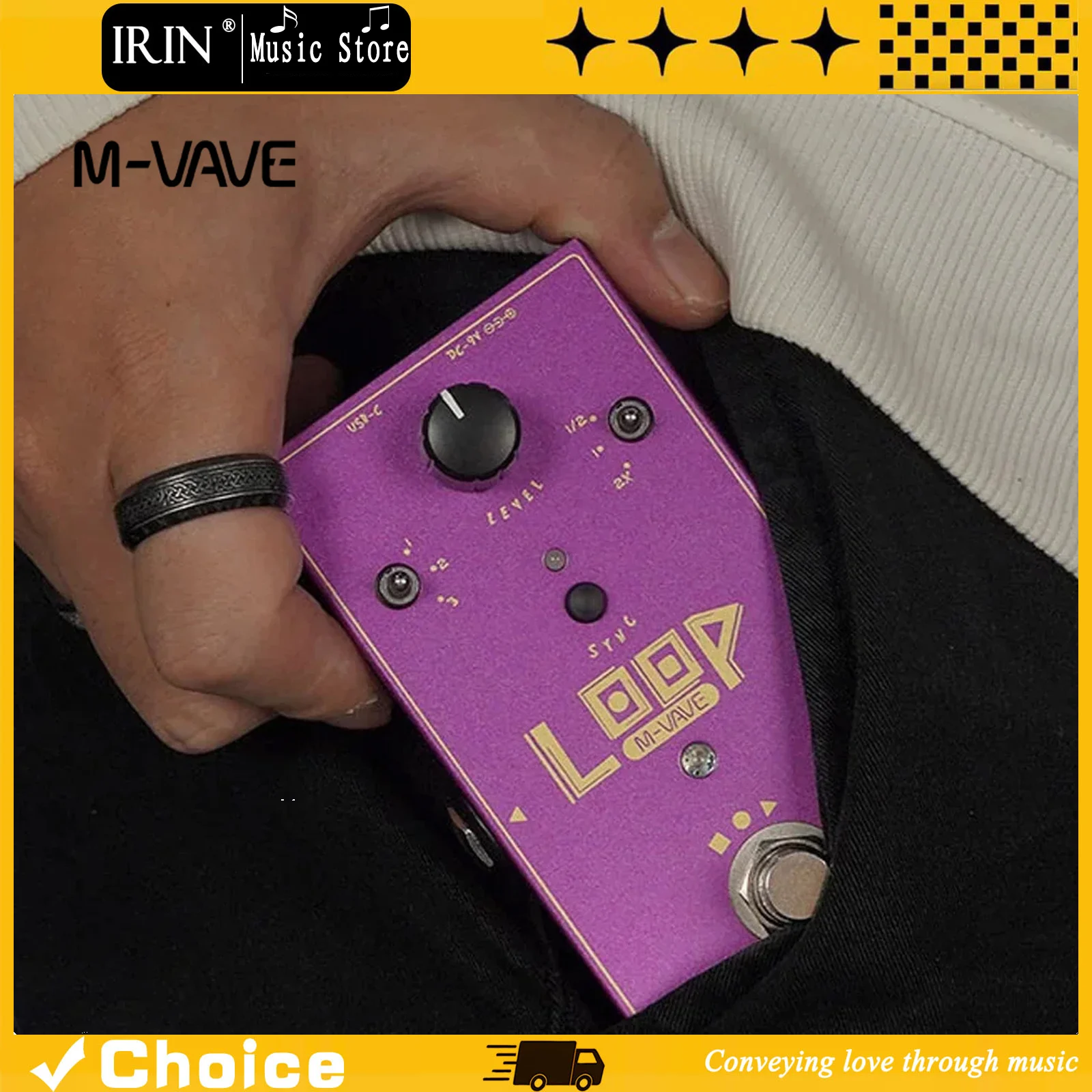 M-VAVE Effect Pedal Looper LOOP II Electric Guitar Pedal 3 Loops Up To 11 Minutes Loop Effector Recording Time 3 Speed Control
M-VAVE Effect Pedal Looper LOOP II Electric Guitar Pedal 3 Loops Up To 11 Minutes Loop Effector Recording Time 3 Speed Control