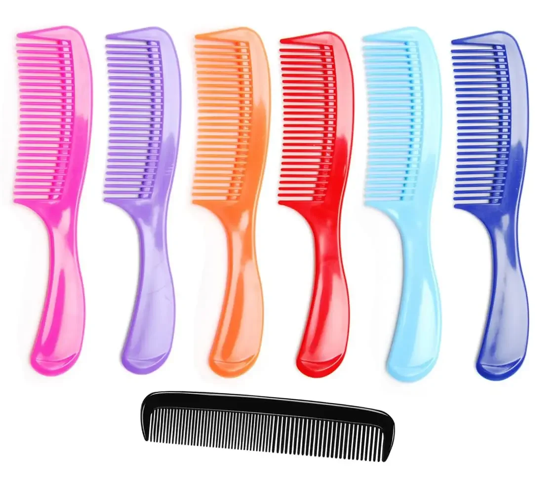6-Pack 8" Round Handle Combs & 1-Pack 5" Pocket Comb Set for All Hair Types
6-Pack 8" Round Handle Combs & 1-Pack 5" Pocket Comb Set for All Hair Types