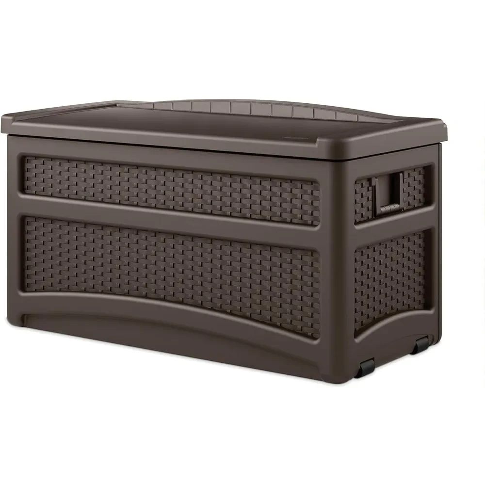Durable 73 Gallon Outdoor Plastic Storage Chest with Handles, Wheels, and Seat for Patio, Garden, or Pool for Indoor
Durable 73 Gallon Outdoor Plastic Storage Chest with Handles, Wheels, and Seat for Patio, Garden, or Pool for Indoor