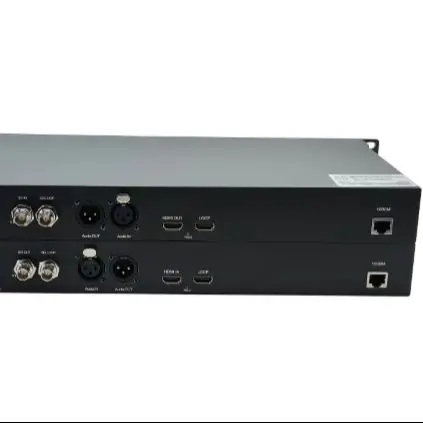 12G SDI Fiber Optical Transceiver, 1CH HDMI, XLR Audio, Gigabit Ethernet
12G SDI Fiber Optical Transceiver, 1CH HDMI, XLR Audio, Gigabit Ethernet
