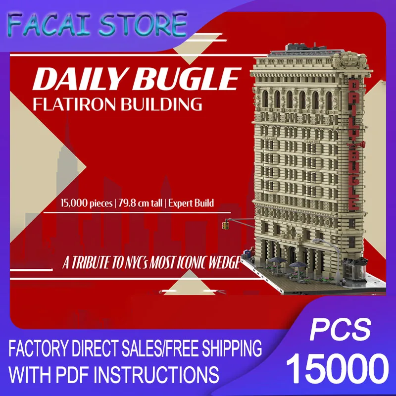 Moc Building Bricks Modular Flatiron Building (Daily Bugle) Model Technology Modular Blocks Gifts Christmas Toys DIY Assembly
Moc Building Bricks Modular Flatiron Building (Daily Bugle) Model Technology Modular Blocks Gifts Christmas Toys DIY Assembly