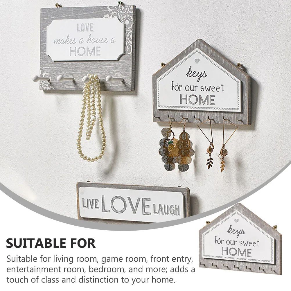 1pc Wooden Sign Hook Gray Storage Hanger Wall Hanging Rack Key Hanger Geometric Shape Natural Wood Material
1pc Wooden Sign Hook Gray Storage Hanger Wall Hanging Rack Key Hanger Geometric Shape Natural Wood Material