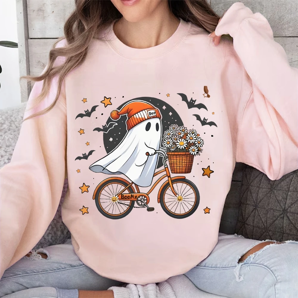Halloween Cute Ghost On Bike Sweatshirt Boho Floral Ghost Long Sleeve Shirt Spooky Season Bicycle Women's Autumn Fall Sweater
Halloween Cute Ghost On Bike Sweatshirt Boho Floral Ghost Long Sleeve Shirt Spooky Season Bicycle Women's Autumn Fall Sweater