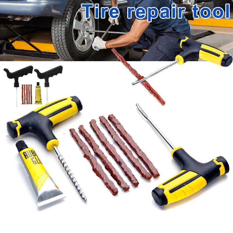 Car Motorcycle Tire Repair Tool Tire Repair Kit Studding Set Auto Bike Tubeless Tire Tyre Puncture Plug Tools with Rubber Strip
Car Motorcycle Tire Repair Tool Tire Repair Kit Studding Set Auto Bike Tubeless Tire Tyre Puncture Plug Tools with Rubber Strip