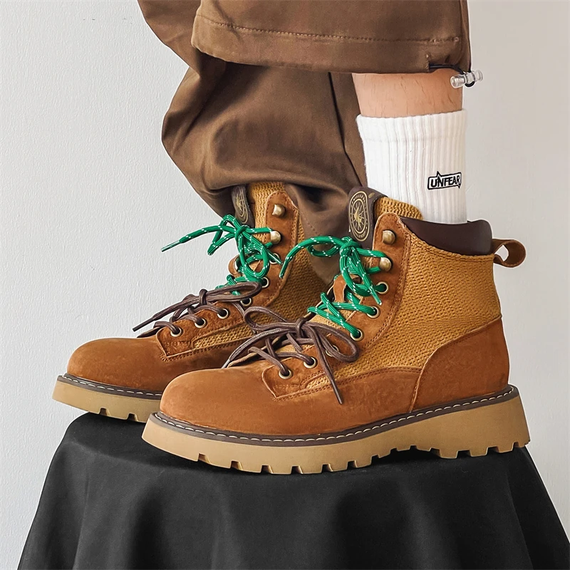 Thick soled casual men's boots Trendy Designer Styles Leisure Outdoor Fashion Party Autumn Winter Daily genuine leather Shoes
Thick soled casual men's boots Trendy Designer Styles Leisure Outdoor Fashion Party Autumn Winter Daily genuine leather Shoes