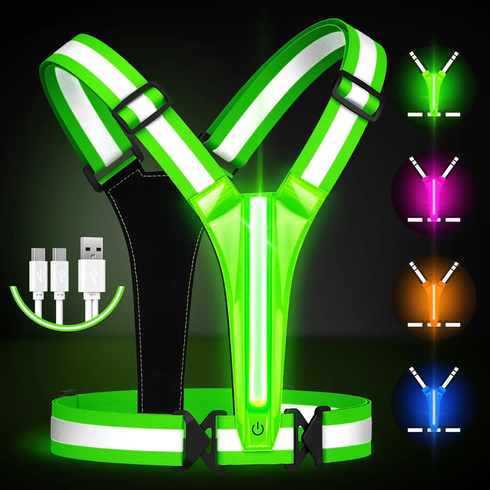 LED Running Vest Gear Light Up Vest Night Walking USB Rechargeable with Adjustable Waist/Shoulder for Women Men Kids
LED Running Vest Gear Light Up Vest Night Walking USB Rechargeable with Adjustable Waist/Shoulder for Women Men Kids