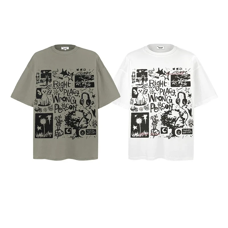Vintage Oversized T-shirts Man Y2k Streetwear Printed Geaphic Tees Summer Fashion Casual O-neck Short Sleeve Tops T Shirts Male
Vintage Oversized T-shirts Man Y2k Streetwear Printed Geaphic Tees Summer Fashion Casual O-neck Short Sleeve Tops T Shirts Male