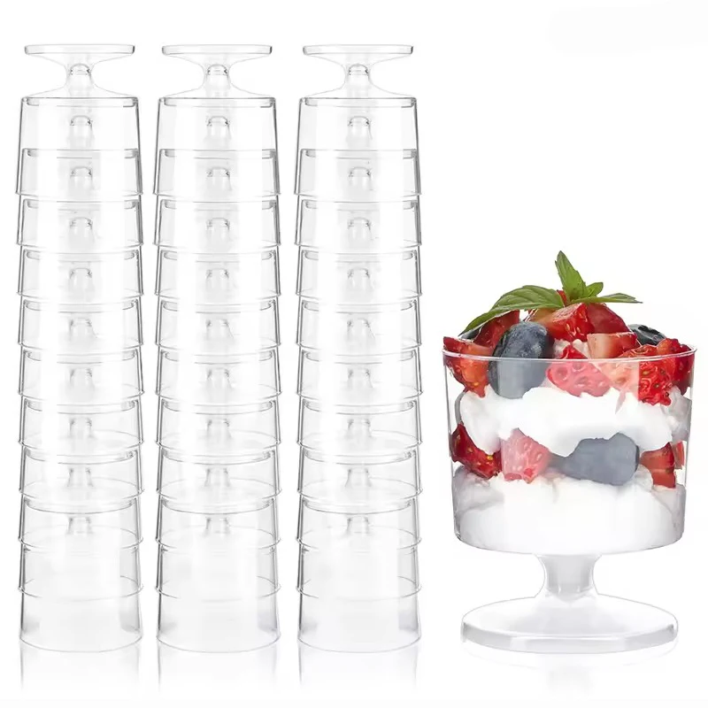 10Pcs Disposable Mini Dessert Cups, Plastic Transparent Party Serving Cups For Mousse Yogurt Appetizer Pudding, Food Container
10Pcs Disposable Mini Dessert Cups, Plastic Transparent Party Serving Cups For Mousse Yogurt Appetizer Pudding, Food Container