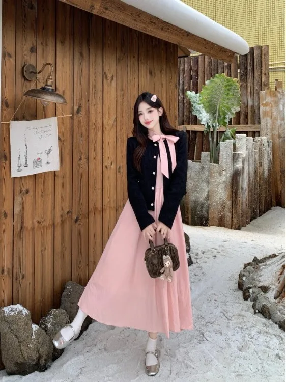 plus Size Fashion Set Small Fragrance Style Design Short Open Cardigan Coat Elegance Belt Long Sleeve Dress Autumn New Arrival
plus Size Fashion Set Small Fragrance Style Design Short Open Cardigan Coat Elegance Belt Long Sleeve Dress Autumn New Arrival