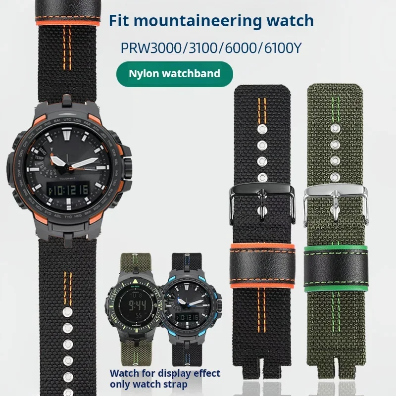 Nylon watch strap For Casio PROTREK PRW-3000 PRW-3100 PRW-6000 PRW-6100Y PRG-300 330 Breathable canvas watchband men's Bracelet
Nylon watch strap For Casio PROTREK PRW-3000 PRW-3100 PRW-6000 PRW-6100Y PRG-300 330 Breathable canvas watchband men's Bracelet