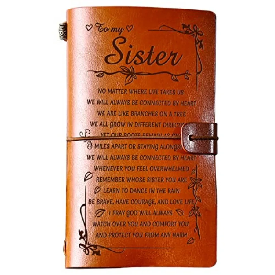 Sisters Gts from Sister Leather Journal Sister Birthday Gts 140 Page Refillable Notebooks Graduation Mothers Day Valentines Day
Sisters Gts from Sister Leather Journal Sister Birthday Gts 140 Page Refillable Notebooks Graduation Mothers Day Valentines Day