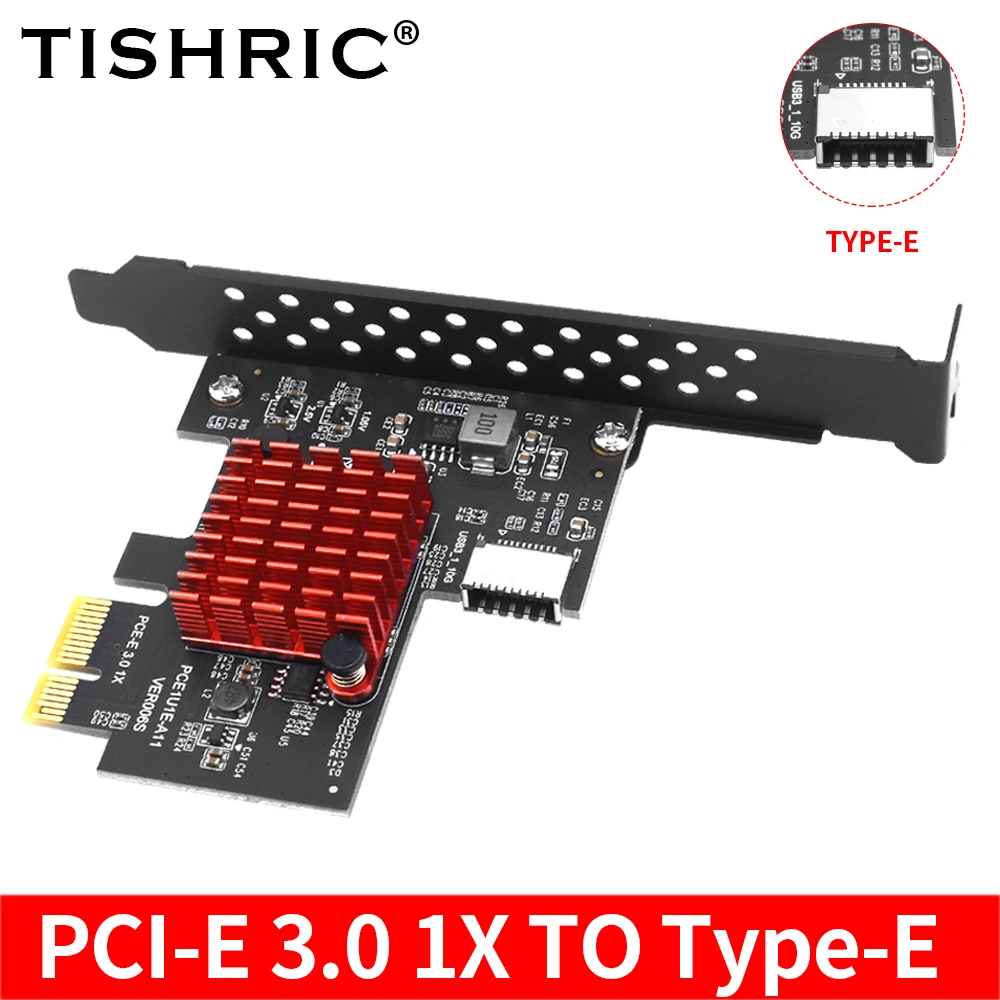 TISHRIC Aluminum Alloy PCIE USB 1X to Type-E Expansion Card Compatible PCIE 3.0 1X-16X Card Slot Interface Motherboard
TISHRIC Aluminum Alloy PCIE USB 1X to Type-E Expansion Card Compatible PCIE 3.0 1X-16X Card Slot Interface Motherboard