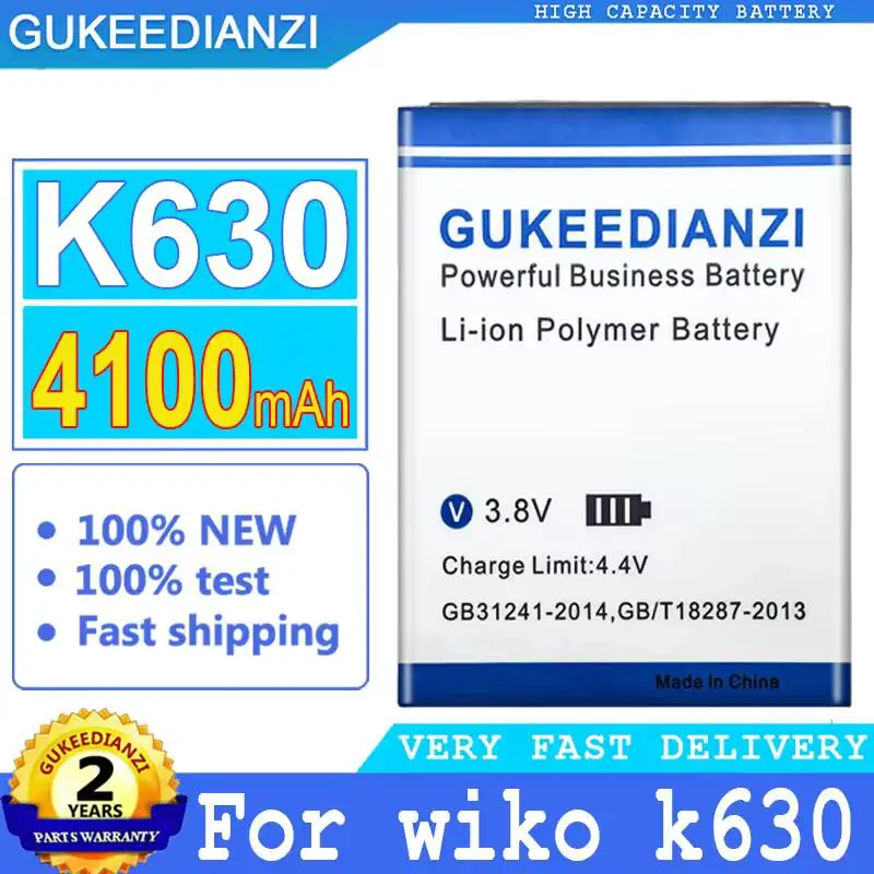 Mobile Phone Battery 4100mah Long-Lasting For Wiko k630 High-Efficiency
Mobile Phone Battery 4100mah Long-Lasting For Wiko k630 High-Efficiency