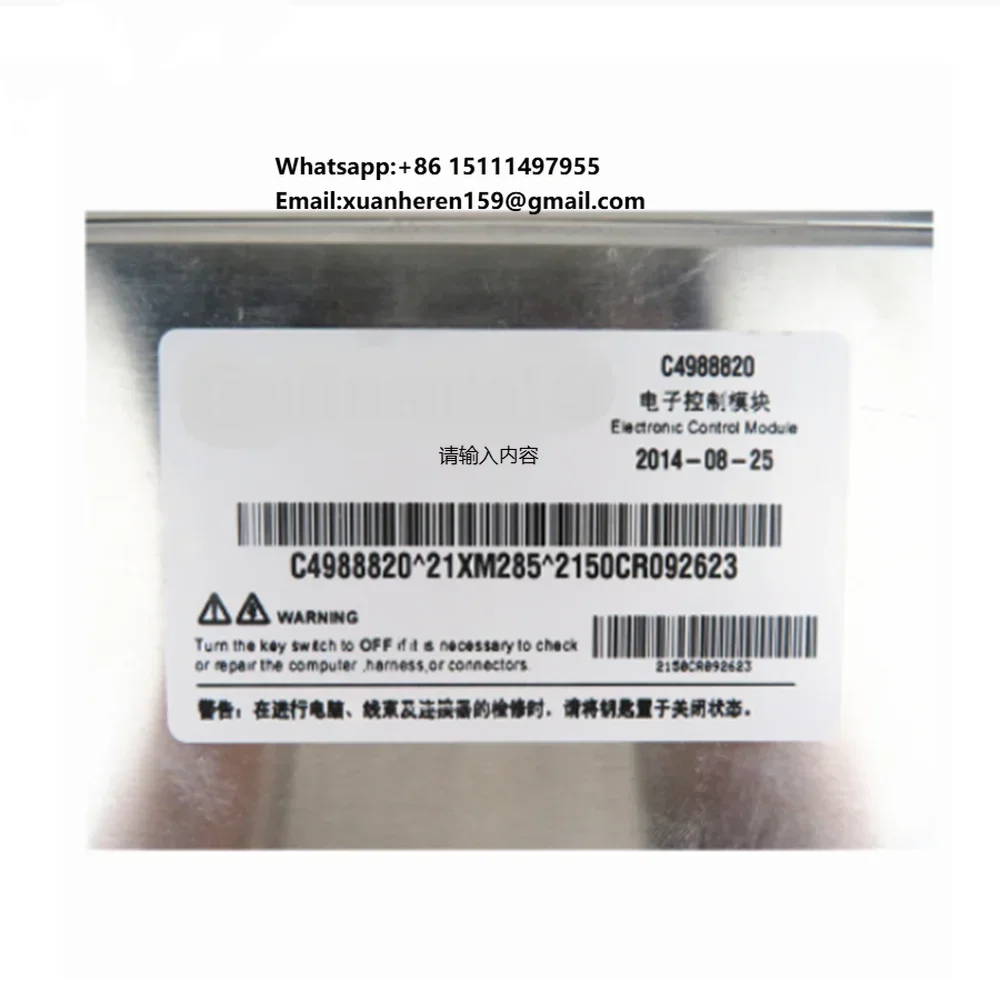 4988820 Original Brand New Engine Computer Board Ecu Electronic Control Unit for Cummins
4988820 Original Brand New Engine Computer Board Ecu Electronic Control Unit for Cummins