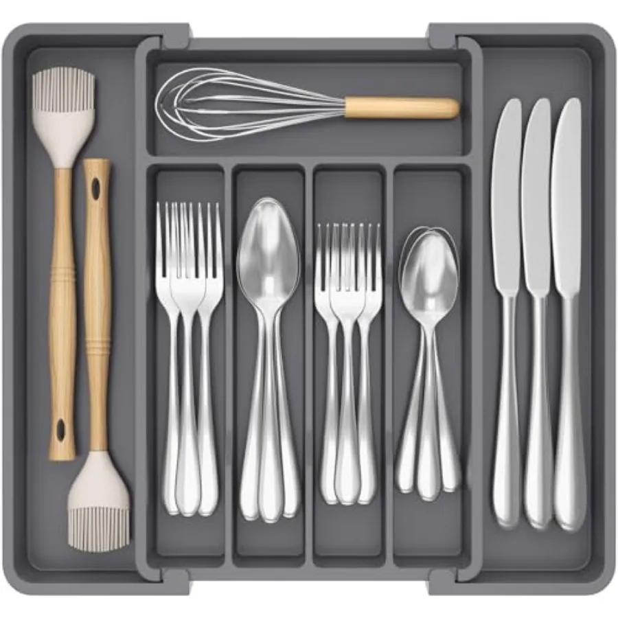 Silverware Drawer Organizer, Expandable Utensil Tray for Kitchen, BPA Free Flatware and Cutlery Holder, Adjustable Plastic Stor
Silverware Drawer Organizer, Expandable Utensil Tray for Kitchen, BPA Free Flatware and Cutlery Holder, Adjustable Plastic Stor